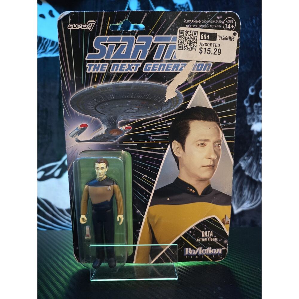 Super7 ReAction Star Trek The Next Generation Data 3.75" 2021